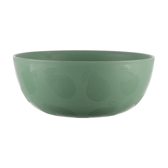 Mainstays 38 Ounce Round Green Cereal Bowl with Pear Etched Design