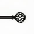 thumbnail image 1 of Mainstays 3/4" Black Twist Cage Adjustable Single Curtain Rod Set, 30-84", 1 of 8