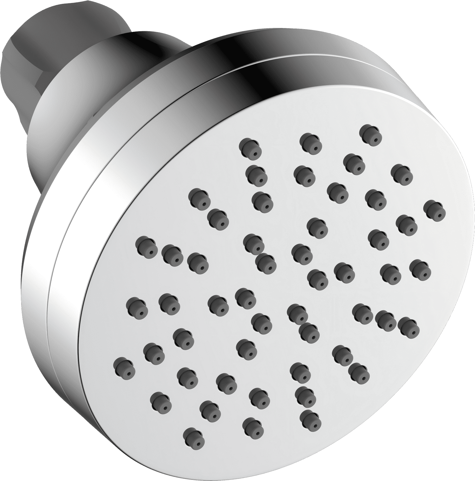 Mainstays Single Setting Shower Head in Chrome with Rub-clean Nozzles