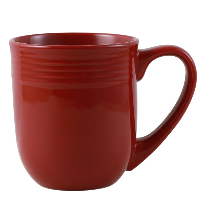 Mainstays Stoneware 16.5 oz Red Mug Dishwasher Safe Microwave Safe Glass  Finish - Walmart.com