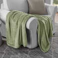 thumbnail image 1 of Mainstays Textured Plush Throw Blanket, Fresh Fern, 50 x 72 in, 1 of 7