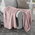 thumbnail image 1 of Mainstays Textured Plush Oversized Couch Throw Blanket, Pink Smoke, 50 x 72 in, 1 of 6