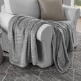 thumbnail image 1 of Mainstays Textured Plush Oversized Throw Blanket, Soft Silver, 50 x 72 in, 1 of 7