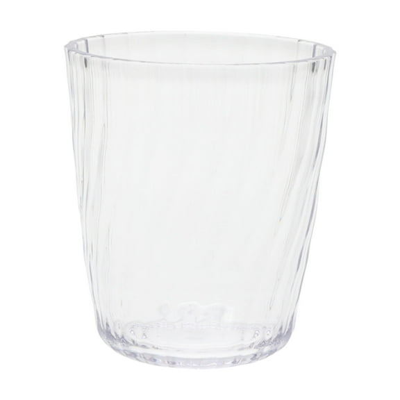 Mainstays 14-Ounce Acrylic Short Embossed Swirl Tumbler, Clear