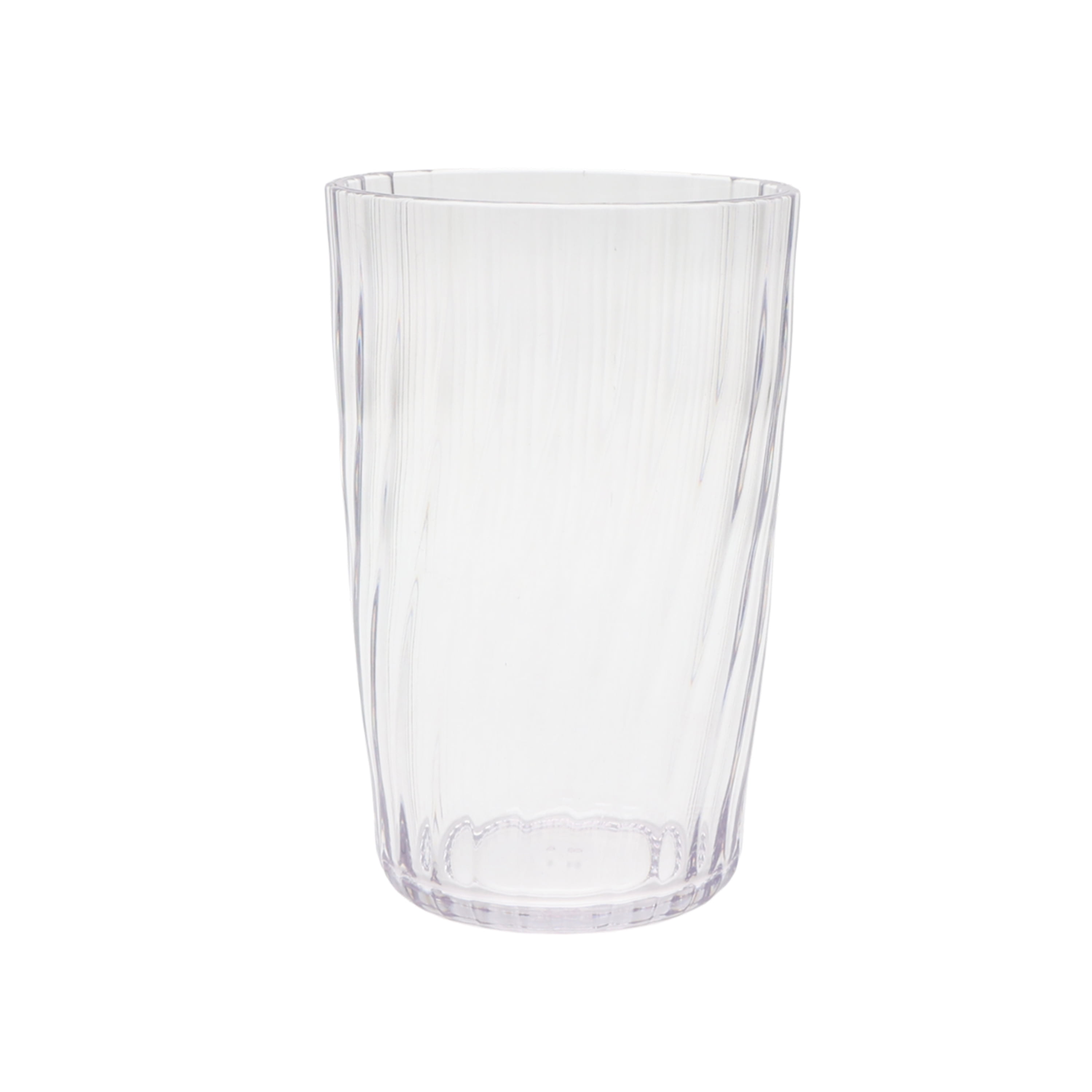 Mainstays 20-Ounce Acrylic Tall Embossed Swirl Tumbler, Clear