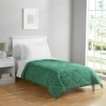 thumbnail image 1 of Mainstays Reversible Microfiber Comforter, Green Geo, Twin-XL, 1 of 9