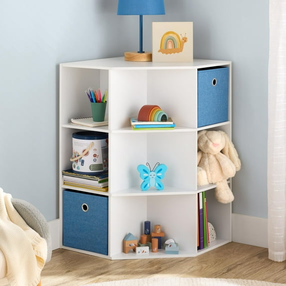 Mainstays Corner Cube Storage Organizer, White