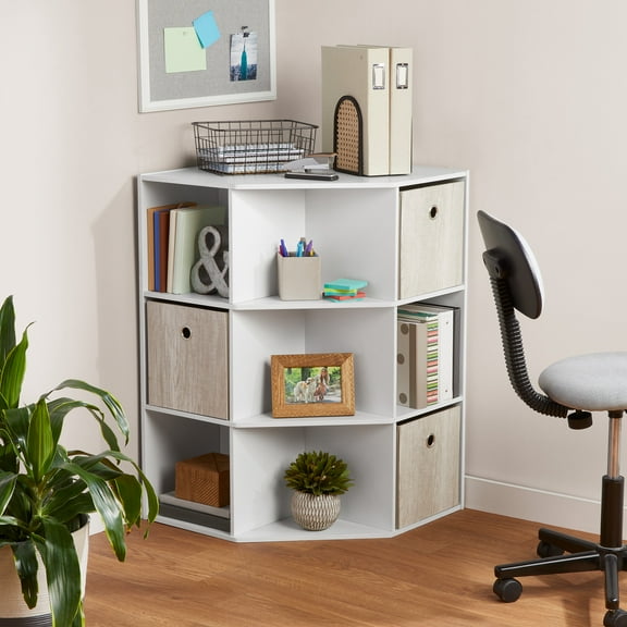Mainstays Corner Cube Storage Organizer, White