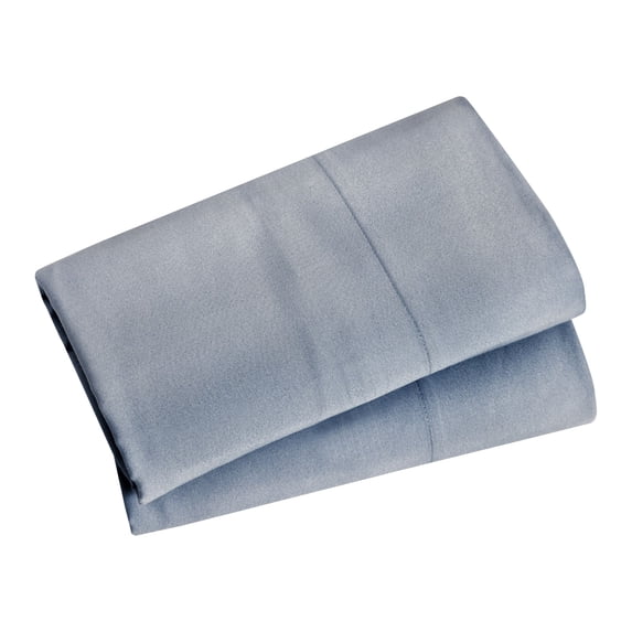 Mainstays 100% Cotton Dreamy Soft 2‑Pack 220 Thread Count Brushed and Washed Sateen Cotton King Pillowcases, Placid Blue