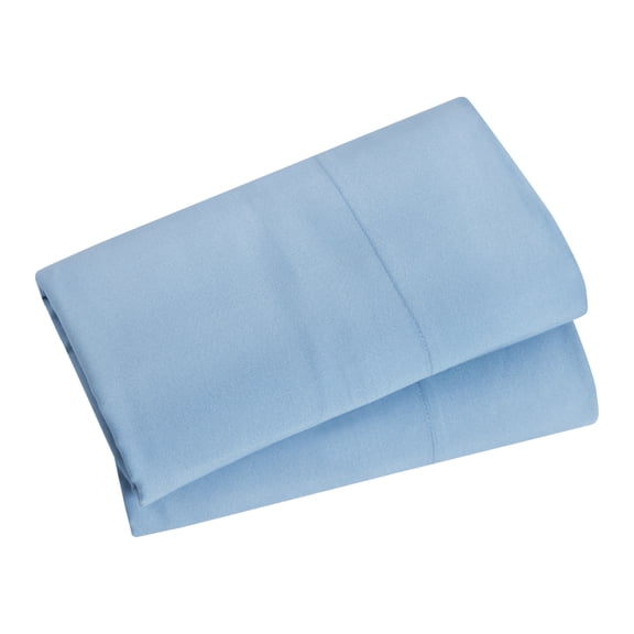 Mainstays Dreamy Soft 2‑Pack 220 Thread Count Brushed and Washed Sateen Cotton Standard Pillowcases, Placid Blue
