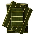 thumbnail image 1 of Mainstays Dreamy Soft 3-Piece Bed Sheet Set, 100% Cotton, 220 Thread Count, Deep Pocket, Twin/Twin XL, Green Stripe, 1 of 5