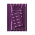 thumbnail image 1 of Mainstays 4-Piece 220 Thread Count Maroon and Pink Stripe 100% Peached Cotton Dreamy Soft Bed Sheet Set, King, 1 of 7