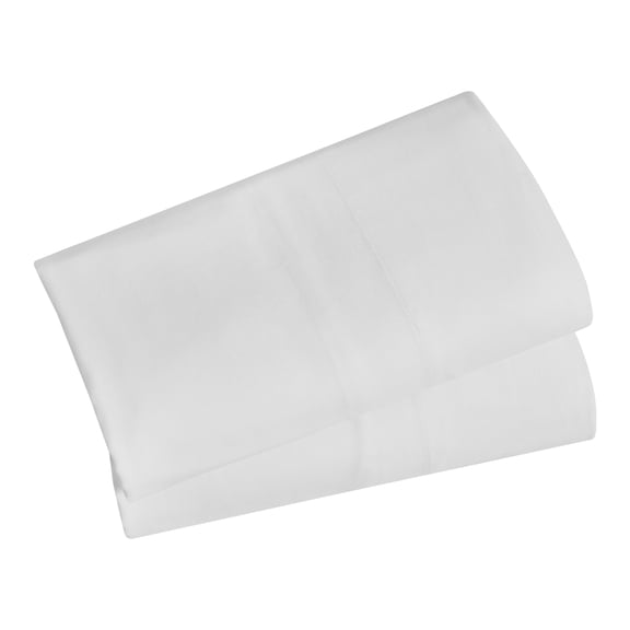 Mainstays Dreamy Soft 2‑Pack 220 Thread Count Brushed and Washed Sateen Cotton Standard Pillowcases, Artic White