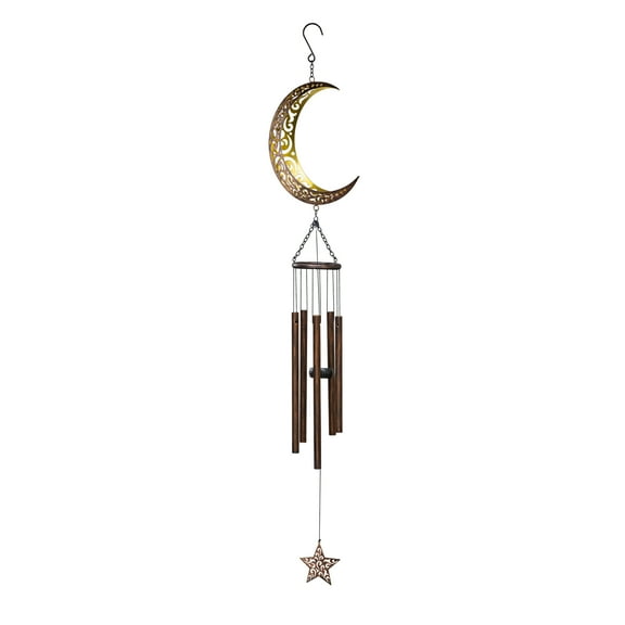Mainstays Weather-Resistant Metal Crescent Moon Outdoor Wind Chime