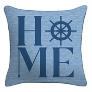 Mainstays 16" x 16" Reversible Decorative Outdoor Throw Pillow, Coastal Home