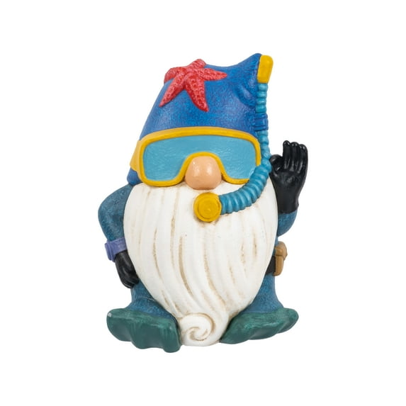 Mainstays Coastal Diver Gnome Outdoor Garden Statue, Weather-Resistant