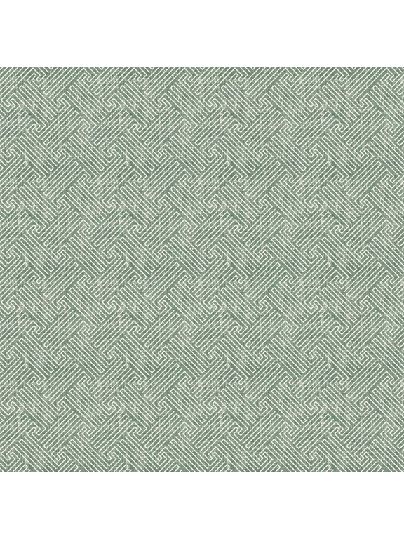 2 yard Cut 100% Cotton Duck Greek Key Design Printed Fabric, Bayleaf Green, 45 inches wide for Home Decor Projects, Quilting, Crafting & Sewing.