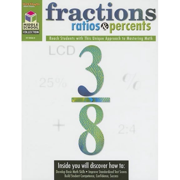 MS Collection Math: Middle School Collection: Math Reproducible Fractions, Ratios, & Percents (Paperback)