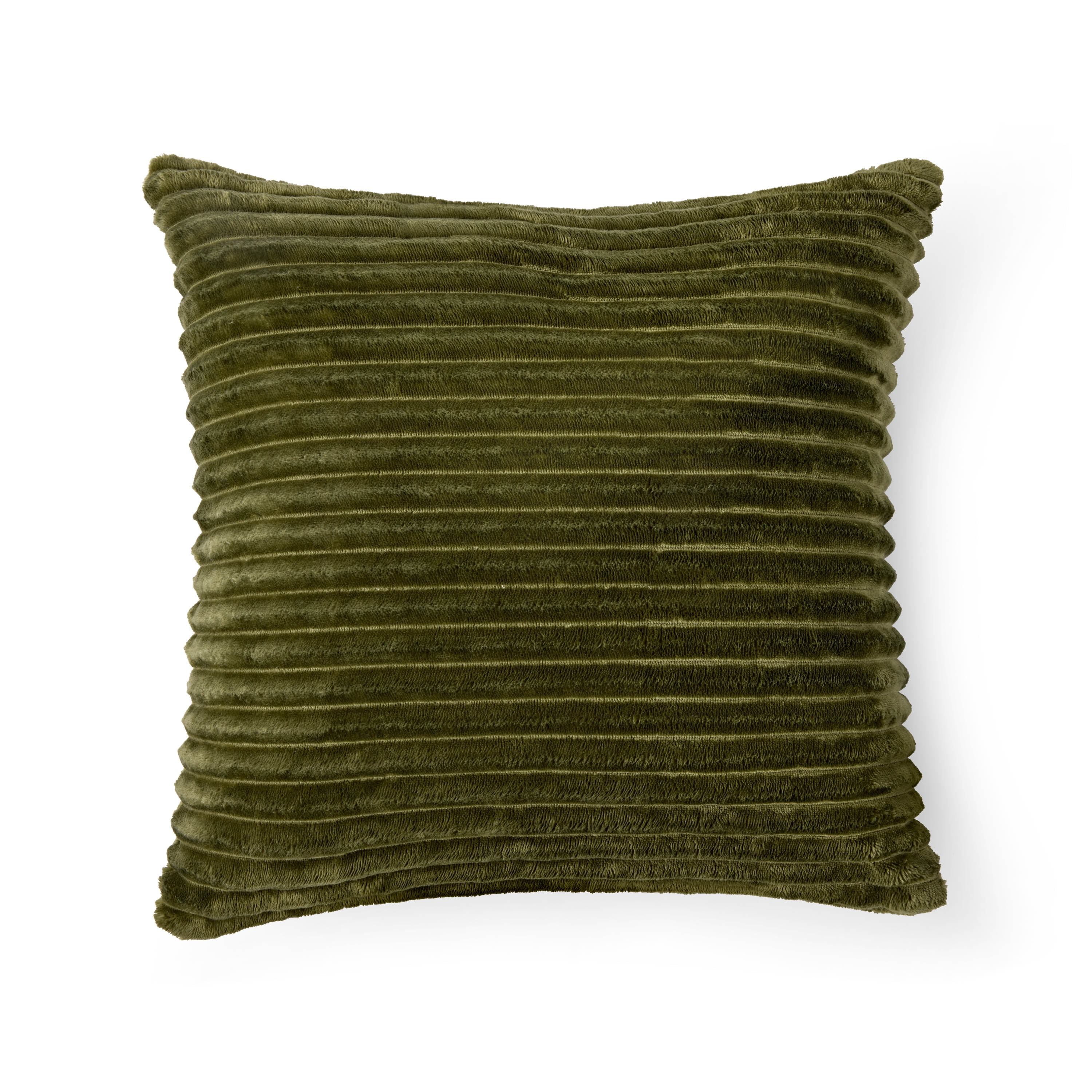 Mainstays 18 x 18 Winter Chalet Corduroy Carved Velvet Plush Polyester Decorative Pillow