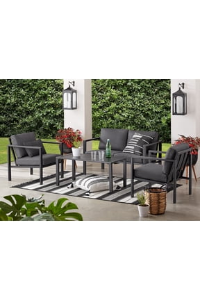 Dashwood Outdoor Patio Conversation Set, 4-Piece, Seats 4, Gray