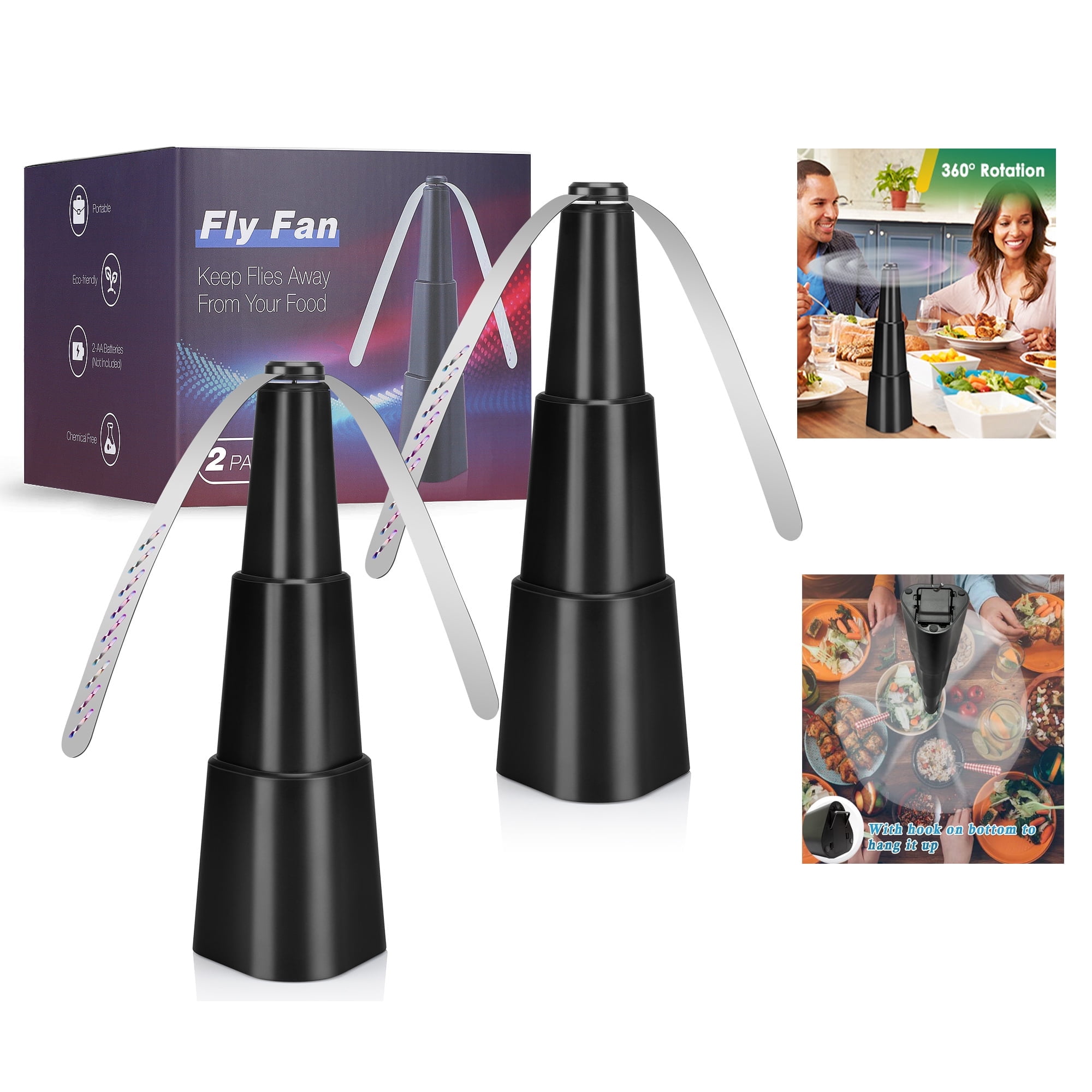Portable Bug Deterrent Tabletop Fly Fans for Indoor and Outdoor Use ...