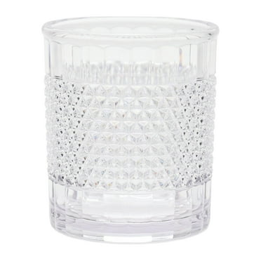 Mainstays 14-Ounce Short Acrylic Diamond Texture Tumbler, Clear