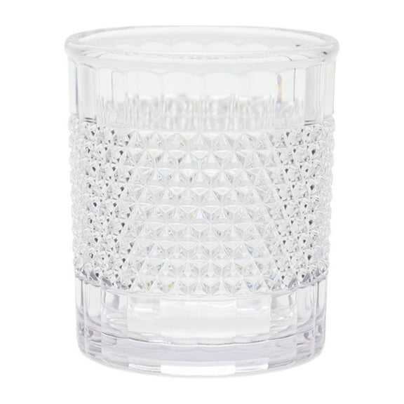 Mainstays 14-Ounce Short Acrylic Diamond Texture Tumbler, Clear