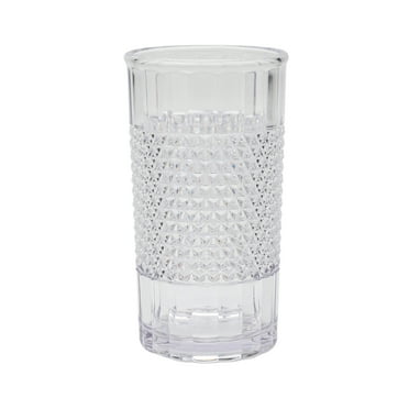 Mainstays 20-Ounce Tall Acrylic Diamond Texture Tumbler, Clear