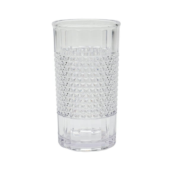 Mainstays 20 oz Tall Acrylic Diamond Texture Tumbler, Clear
