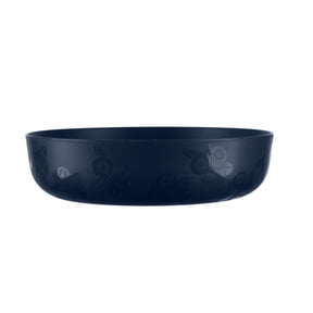 Mainstays 42-Ounce Round Plastic Dinner Bowl Navy Blueberries Etched