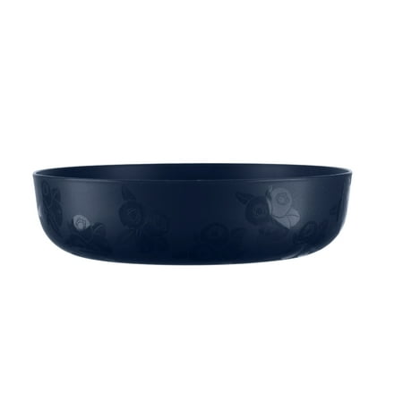Mainstays 42-Ounce Round Plastic Dinner Bowl Navy Blueberries Etched