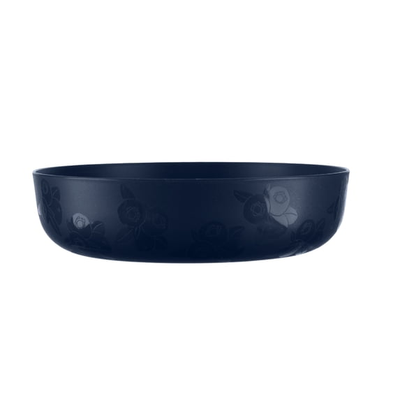 Mainstays 42-Ounce Round Plastic Dinner Bowl Navy Blueberries Etched