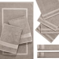 thumbnail image 1 of Mainstays 9-Piece 100% Cotton Towel and Bath Mat Dorm Bundle Set, Washed Stone, 1 of 11
