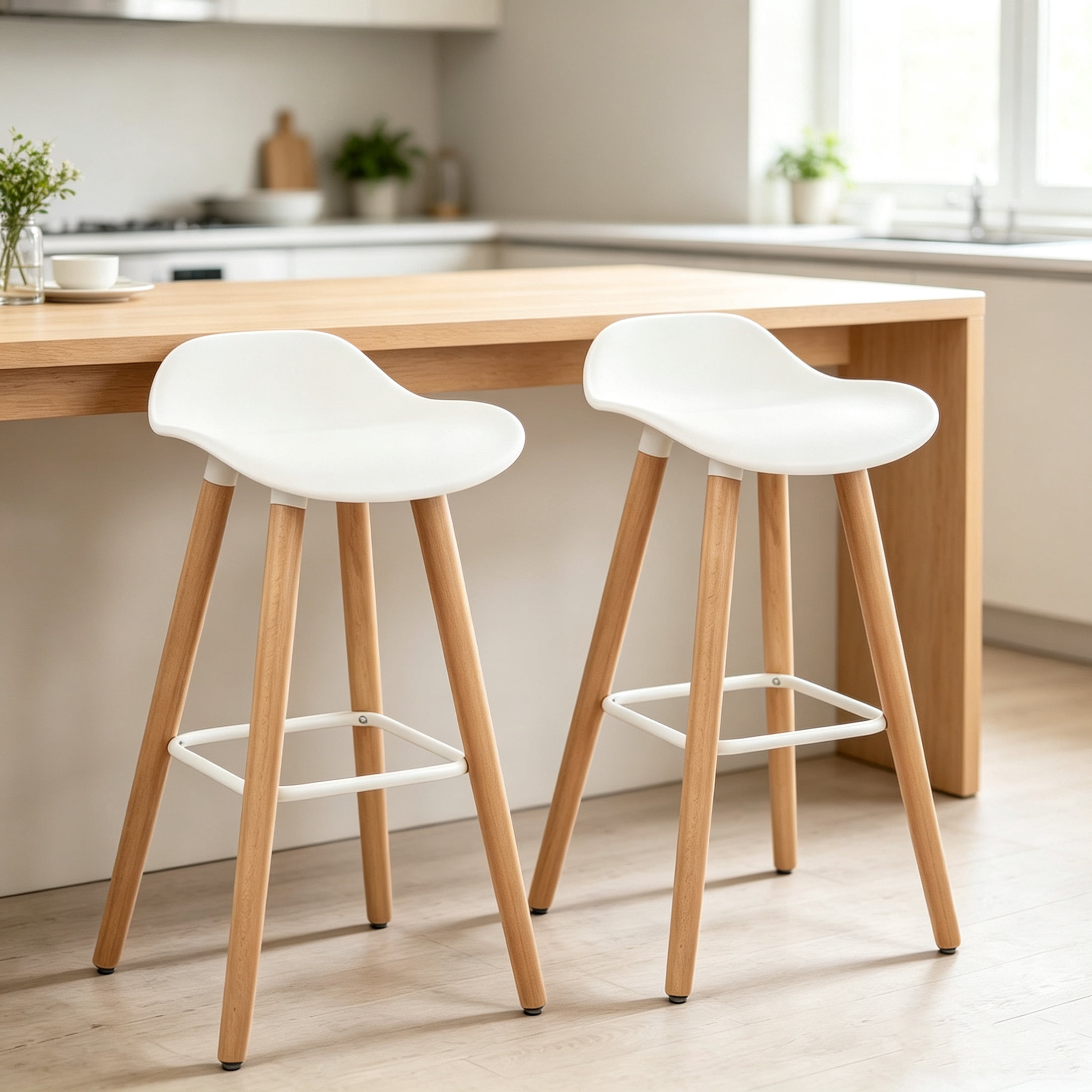 Mainstays Scoop Backless Stool Set, 2 Pieces