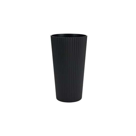 Mainstays - Black Eco-Friendly Recycled Plastic Ribbed Tumbler, 26-Ounce
