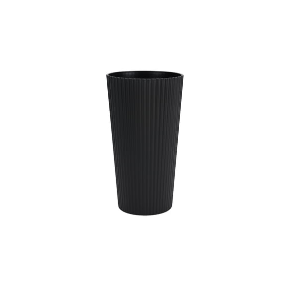 Mainstays - Black Eco-Friendly Recycled Plastic Ribbed Tumbler, 26-Ounce
