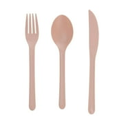 Mainstays - Blush Pink Eco-Friendly Recycled Plastic 3-Piece Flatware Set