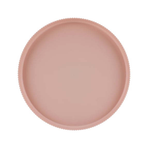 Mainstays Recycled Plastic Ribbed Dinner Plate, Blush Pink, 10 in