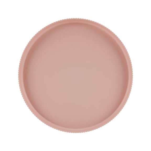 Mainstays Recycled Plastic Ribbed Dinner Plate, Blush Pink, 10 in