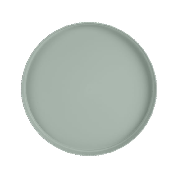Mainstays Recycled Plastic Ribbed Dinner Plate, Soft Sea Green, 10 in