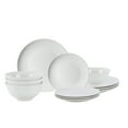 thumbnail interactive-video image 1 of Mainstays Emelie 12-Piece Stoneware Dinnerware Set White, 1 of 12