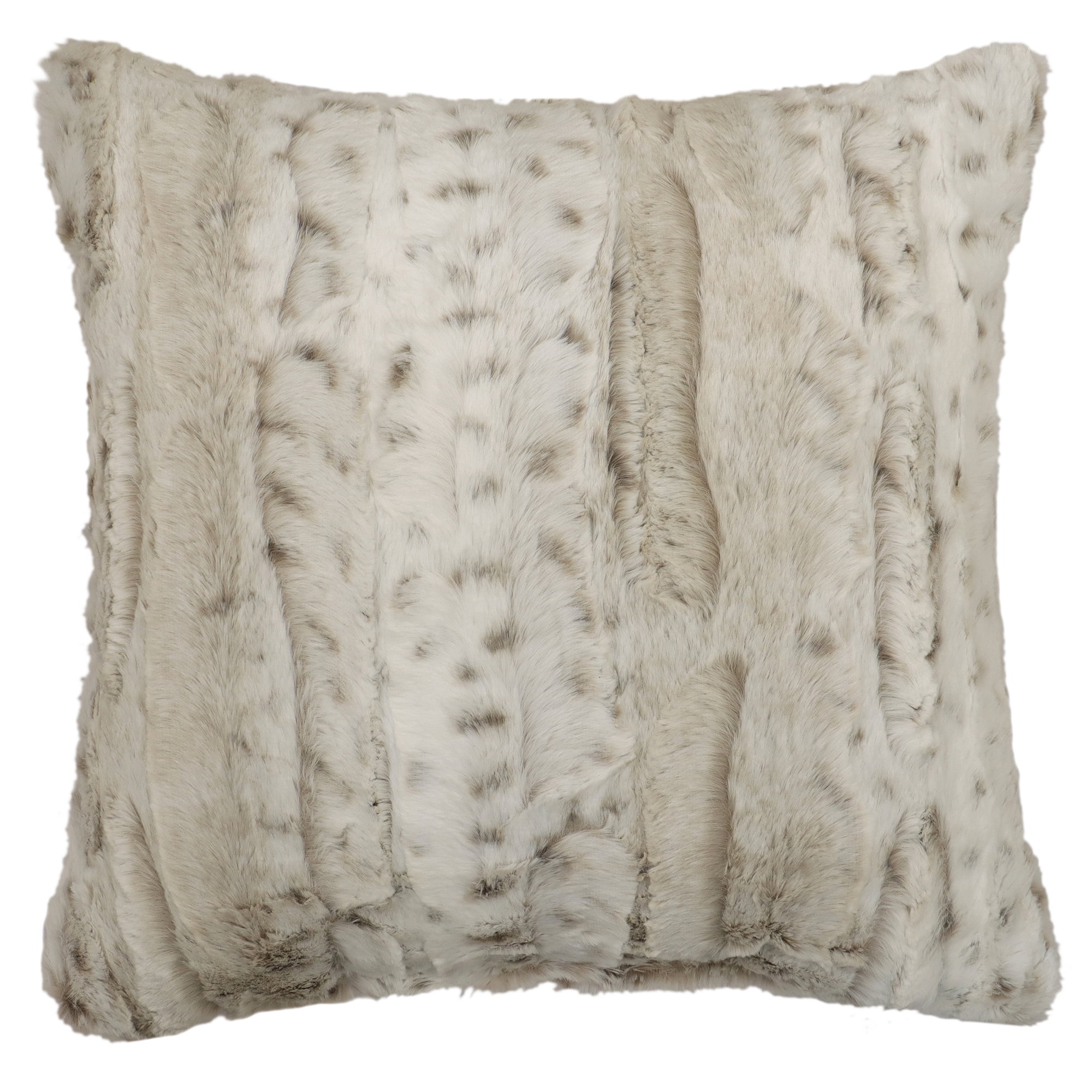 Mainstays Faux Leopard Print Throw Pillow, 18 Inch x 18 Inch, Black and White