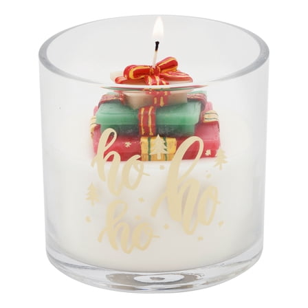 Mainstays 1-Wick Holiday Scene Scented Jar Candle, Figural Top, Happy Holly Days, 10oz.