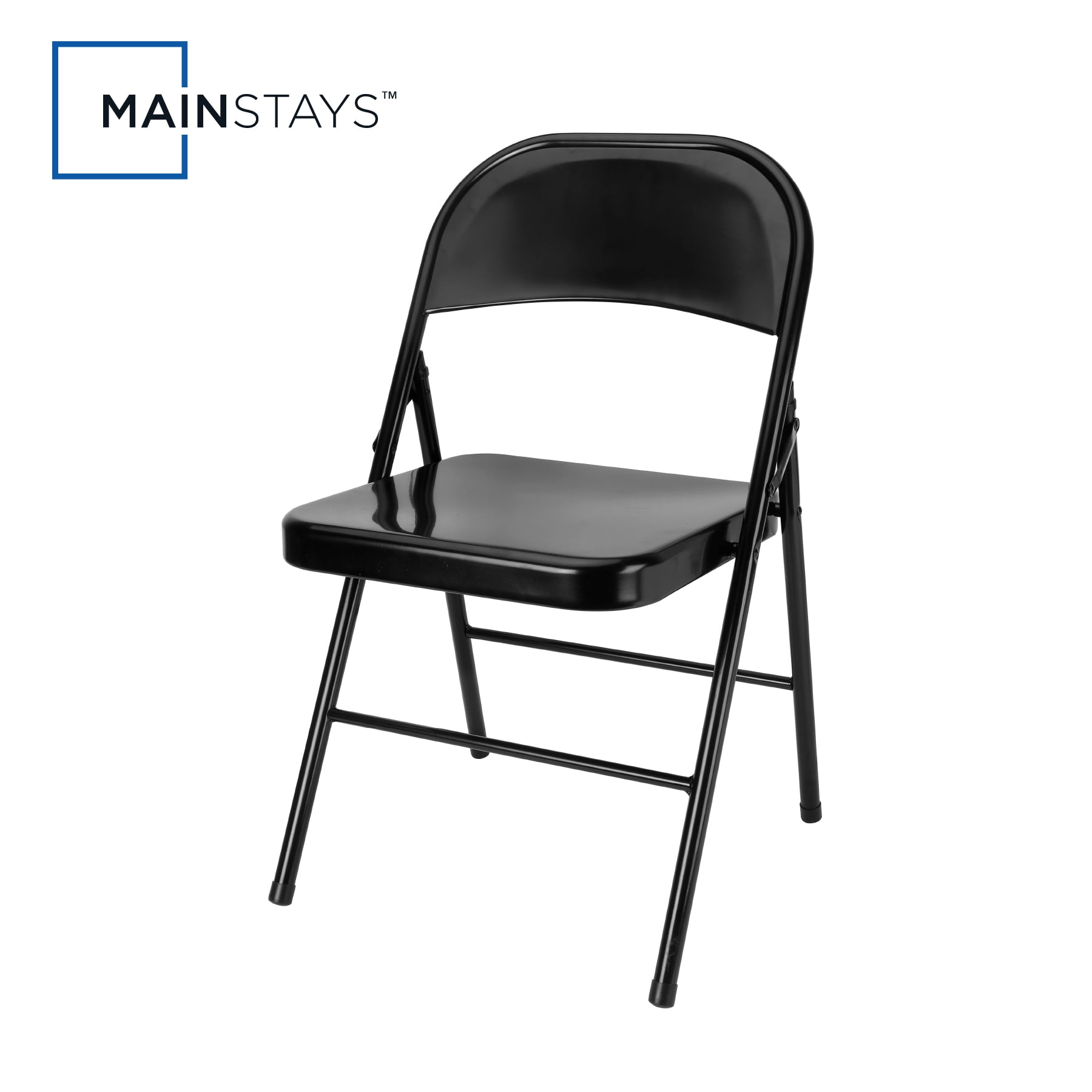 Mainstays Folding Steel Chair, Black