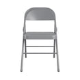 thumbnail image 1 of Mainstays All-Steel Metal Folding Chair, Double Braced, Gray, 1 of 6