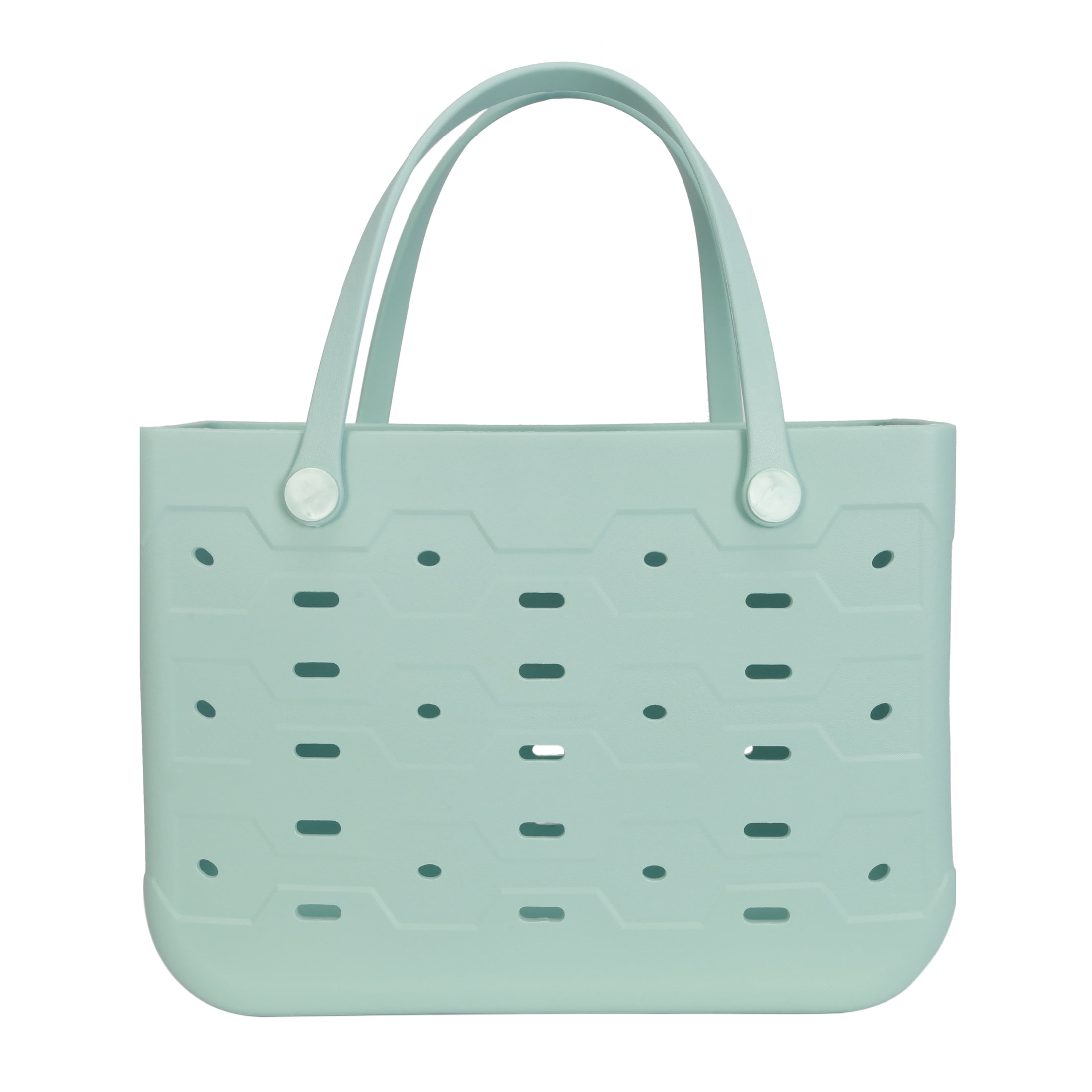 Mainstays All Purpose, Large EVA Flex Tote – 18in W x 8.75in D x 13in H – Waterproof, Washable - Classic Mint