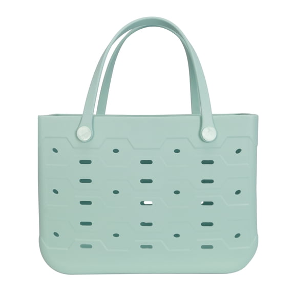 Mainstays All Purpose, Large EVA Flex Tote – 18in W x 8.75in D x 13in H – Waterproof, Washable - Classic Mint