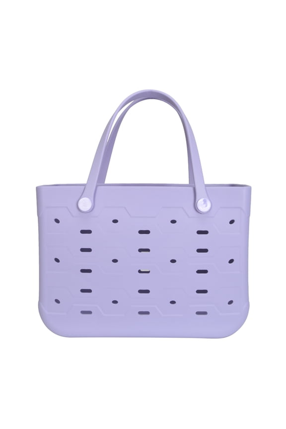 Large All Purpose Flex Laundry Tote, Iris Whisper - Waterproof & Washable - 18" W x 8.75" D x 13" H