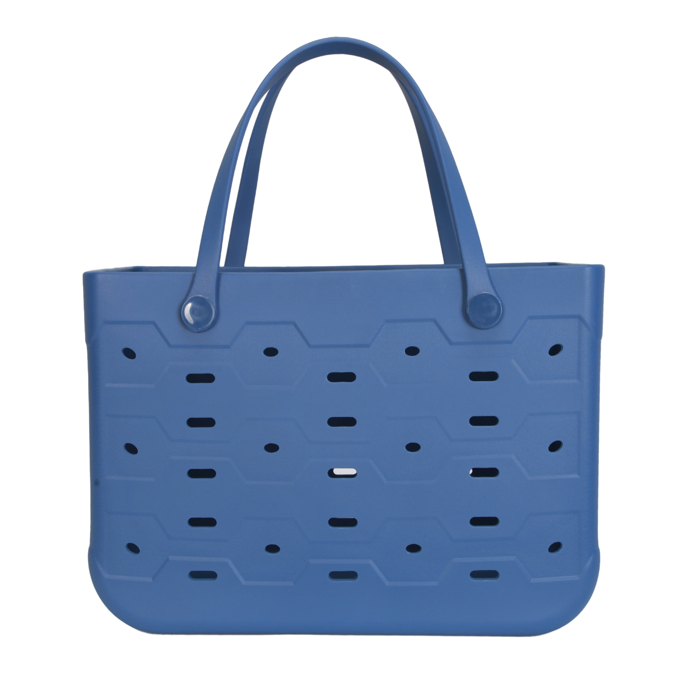 Mainstays Large All Purpose Flex Laundry Tote, Washed Indigo – Waterproof & Washable – 18" W x 8.75" D x 13" H