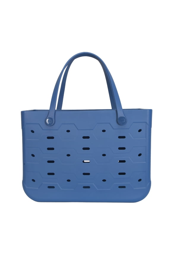 Large All Purpose Flex Laundry Tote, Washed Indigo – Waterproof & Washable – 18" W x 8.75" D x 13" H